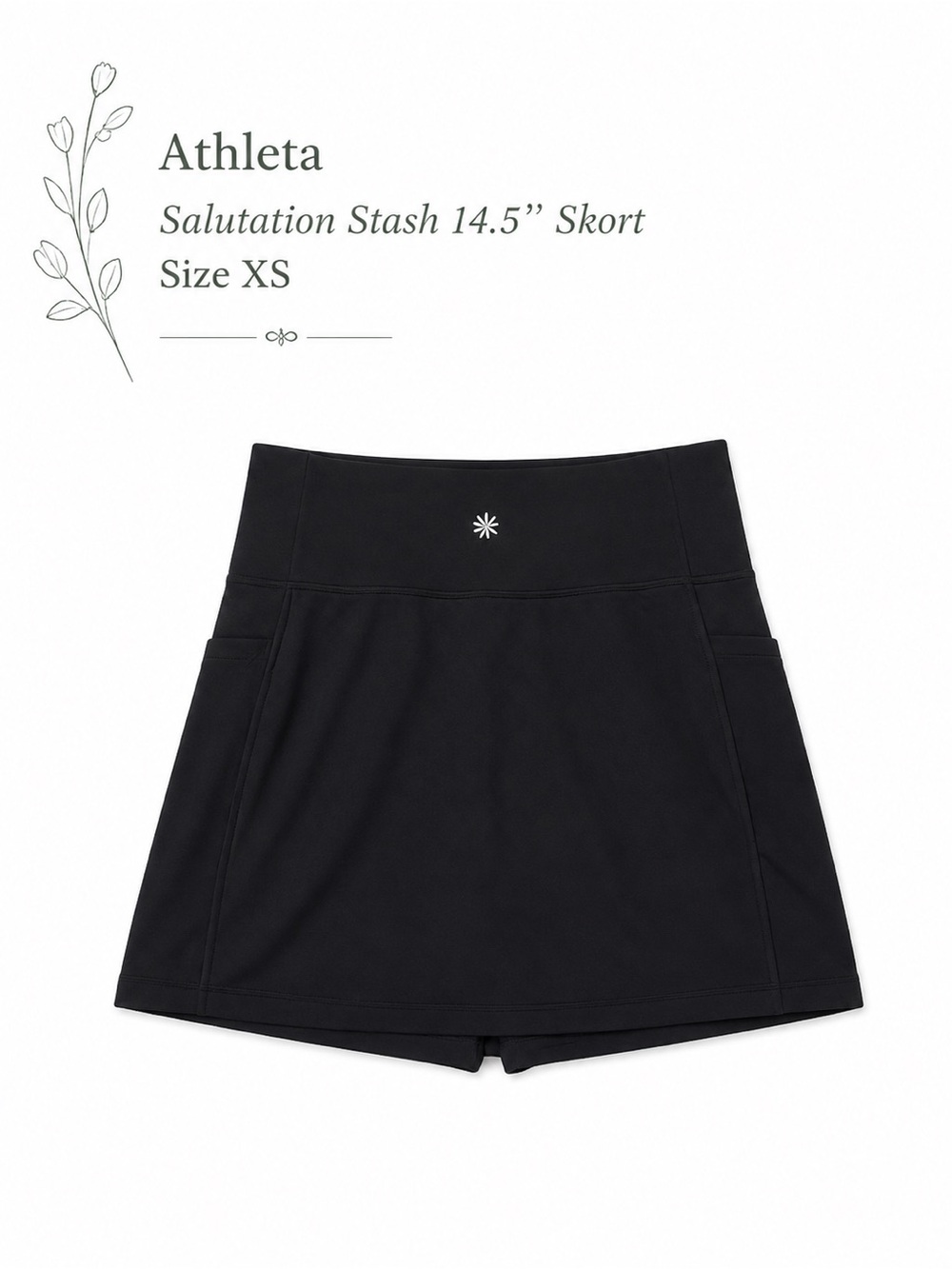 Athleta Salutation Stash Skort in Black